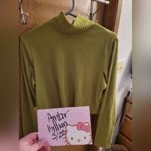 Crop Top Plus Size Cottagecore Green Top